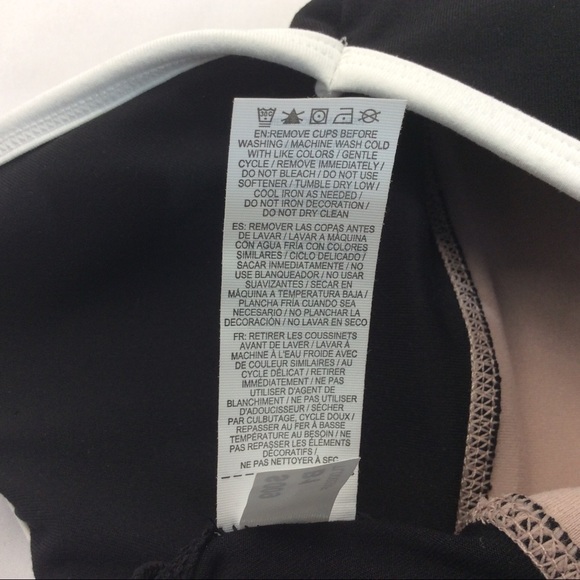 Gaiman Athena Color block Women’s Yoga Bralette /Bra size:  XS Black pink/white - Picture 7 of 16